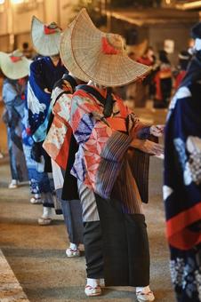 《西馬音内盆踊り》秋田県雄勝郡羽後町 西馬音内盆踊り,西馬音内の盆踊り,羽後町の写真素材