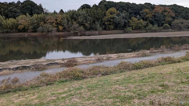 河川敷の風景 川,河川,河川敷の写真素材