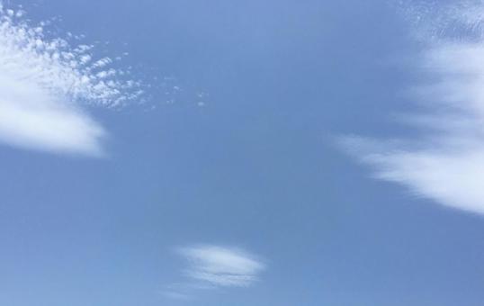 Photo, vacía, nube, cielo azul, 