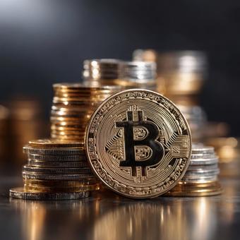 成長を象徴する仮想通貨の山 成長を象徴する仮想通貨の山の写真