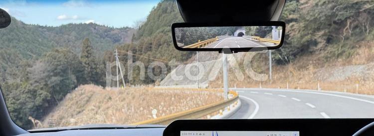 山口県下関市の国道のドライブの景色 車,趣味,酷道の写真素材