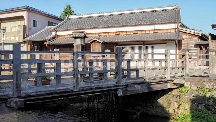 小江戸佐原・橋のあるレトロな風景・香取市 佐原,小江戸,レトロの写真素材