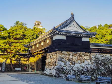 【高知県】高知市・高知城 高知城,高知公園,追手門の写真素材