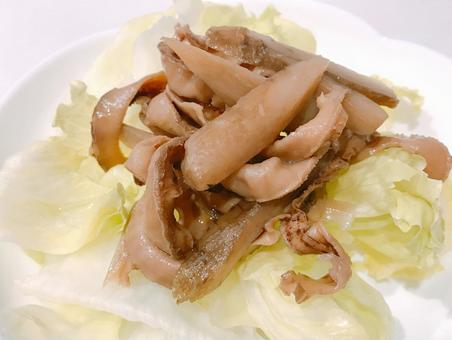 帆立貝ひもサラダ 帆立貝ひもサラダ,ホタテ貝ひも,ほたての写真素材