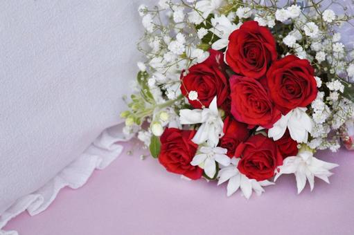 エレガントなバラブーケ　メッセージカード バラ,ブーケ,メッセージの写真素材