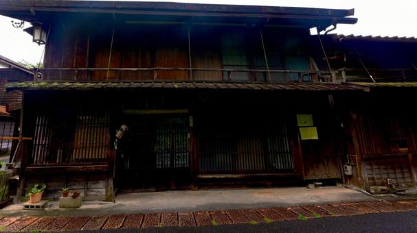 情緒漂う妻籠宿の風景 妻籠,宿場町,旅籠の写真素材