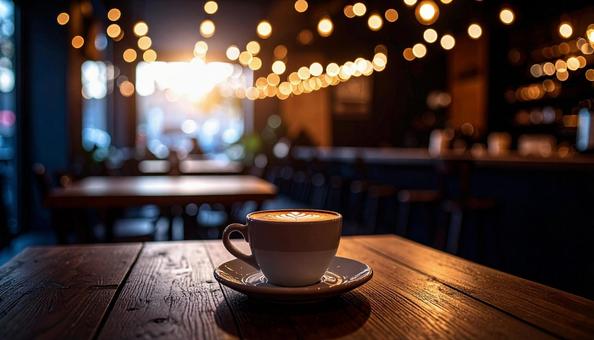 落ち着いたカフェで一息コーヒータイム 落ち着いたカフェで一息コーヒータイムの写真
