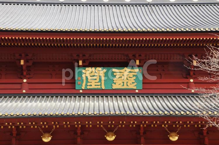 日光山輪王寺　本堂（三仏堂）扁額 輪王寺,日光山,本堂の写真素材