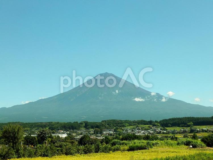 静岡県・富士宮市から見た富士山 富士山,背景,剣ヶ峰の写真素材