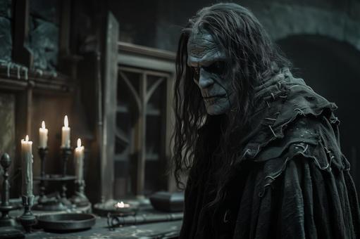 人造人間フランケンシュタインの仮装姿の写真