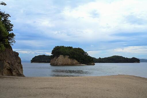 エンジェルロード 海,自然,風景の写真素材