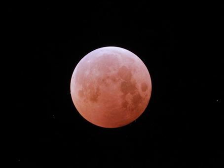 皆既月食と天王星食 潜入接触・天体 皆既月食と天王星食 潜入接触・天体の写真