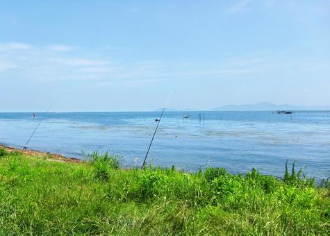 琵琶湖 琵琶湖 琵琶湖,風景,空の写真素材