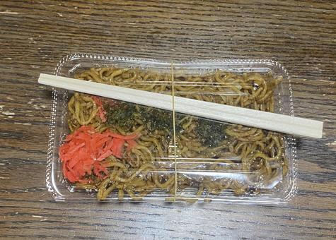 焼きそば 割り箸 紅生姜 焼きそば 割り箸 紅生姜の写真