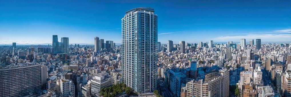 都市と高層マンションのイメージ01の写真