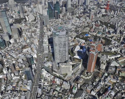 Roppongi Hills, aerial, máy bay trực thăng, huyện koto, JPG