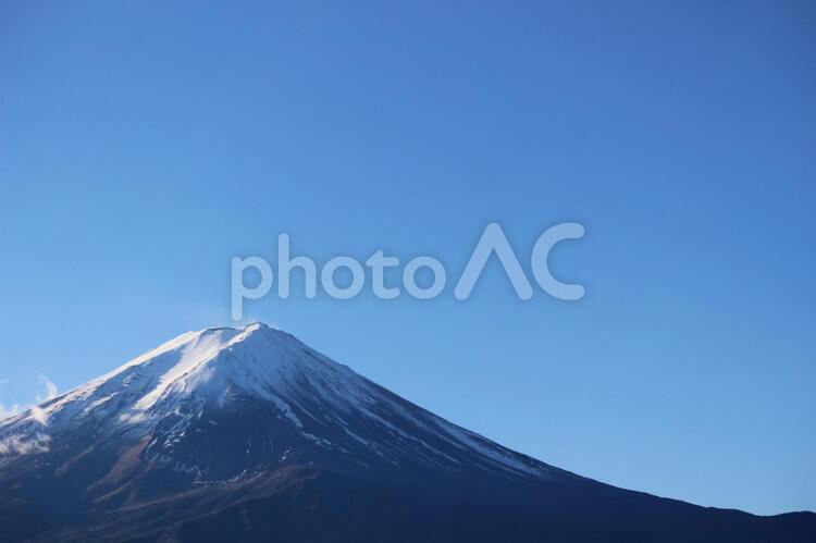 12月の澄んだ空と富士山 富士山,冬,空の写真素材