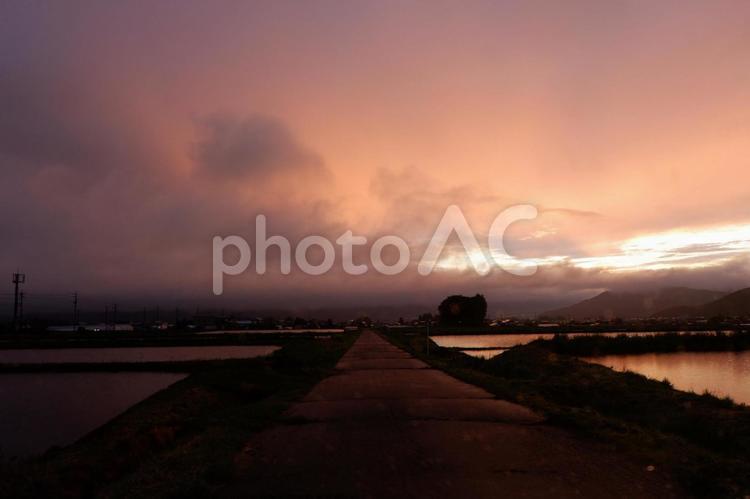 夕暮れ 夕暮れ,夕陽,景色の写真素材