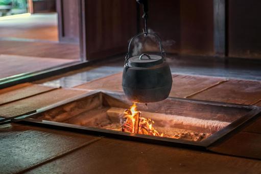 囲炉裏2 囲炉裏2 囲炉裏,炉端,古民家の写真素材