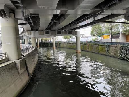 橋の上からの景色（神田橋） 橋,川,神田橋の写真素材