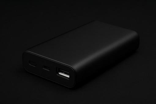 モバイルバッテリー 黒 モバイルバッテリー 黒の写真