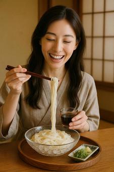 ひやむぎと日本美人 ひやむぎと日本美人の写真