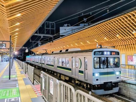 東急池上線、旗の台駅、ホーム 東急池上線、旗の台駅、ホーム 東急電鉄,東急,池上線の写真素材