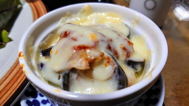 Photo, eggplant and tomato, grilled cheese, eggplant, 