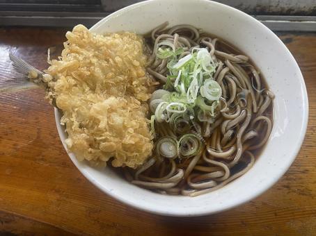 そば　アジ天　立ち食いそば そば,お蕎麦,アジ天の写真素材
