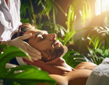 エステ受けてる男性 エステ受けてる男性の写真