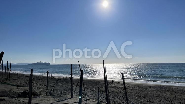 湘南の休日 海,空,太陽の写真素材