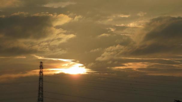 夕焼け雲 夕焼け雲 夕陽,夕焼け,夕焼け雲の写真素材