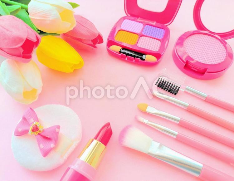コスメ　春イメージ③ コスメ,化粧品,化粧道具の写真素材