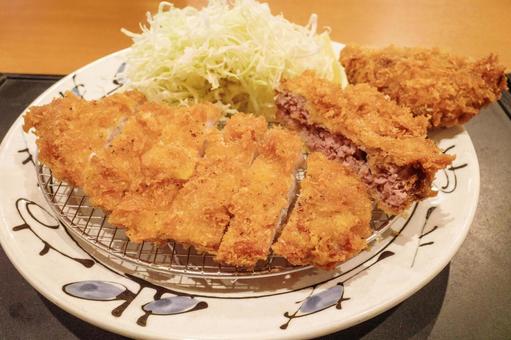 ロースかつ&メンチかつ ロースかつ&メンチかつ とんかつ,ロースかつ,メンチかつの写真素材