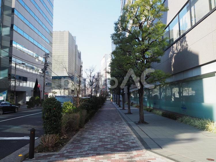 日本橋の街並み（東京都・中央区） 永代通り,茅場町,日本橋の写真素材