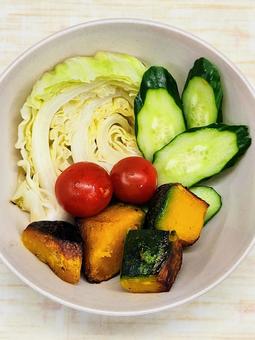 ホットサラダ1 ホットサラダ1 サラダ,夏野菜,サイドメニューの写真素材