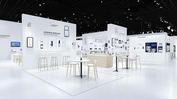 スマホアプリ・スマホ会社の展示ブース スマホアプリ・スマホ会社の展示ブースの写真