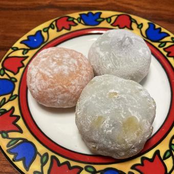 ３種の丸ごとまんじゅう おまんじゅう,和菓子,お菓子の写真素材