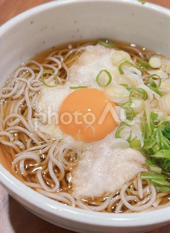 とろろ蕎麦 とろろ蕎麦,蕎麦,そばの写真素材
