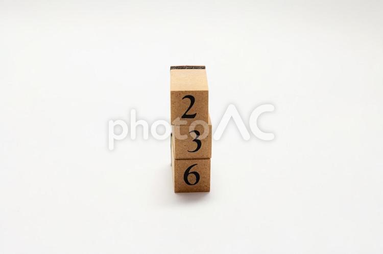 木のブロック　数字　236 236,木ブロック,積み木の写真素材