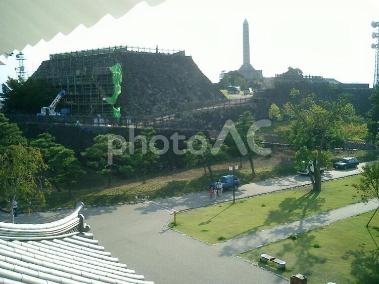 甲府城の天守台跡 甲府城,甲府の写真素材