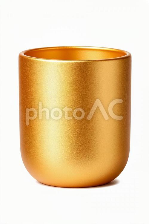 ドリンクウェアとしての金色のカップ タンブラー,カップ,ゴールドの写真素材