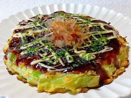 お好み焼き お好み焼き,鉄板焼き,料理の写真素材