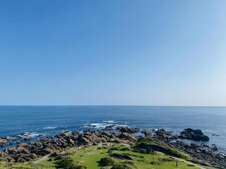 灯台から眺めた景色 灯台,海,海岸の写真素材
