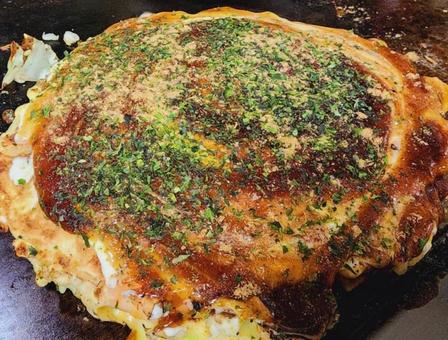 お好み焼き お好み焼,お好み焼き,鉄板の写真素材