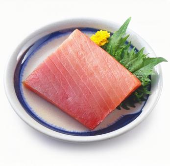 マグロ刺身中トロ マグロ刺身中トロの写真
