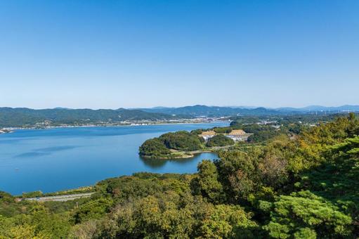静岡県浜松市大草山展望台より奥浜名湖 日本,静岡県,浜松市の写真素材