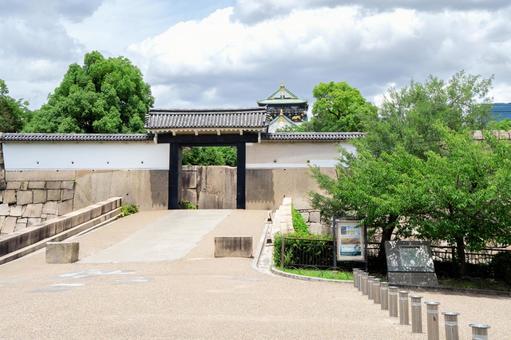 大阪 大阪城 桜門と天守閣 大阪 大阪城 桜門と天守閣 大阪城,オオサカ,城の写真素材