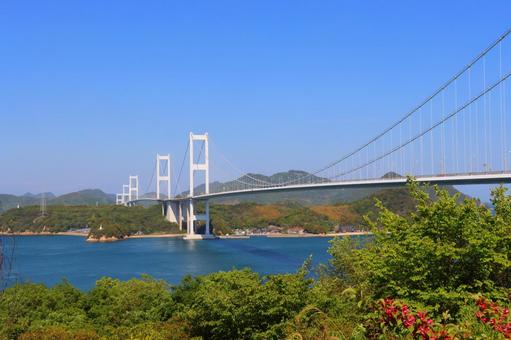 しまなみ海道の来島大橋 しまなみ海道の来島大橋の写真