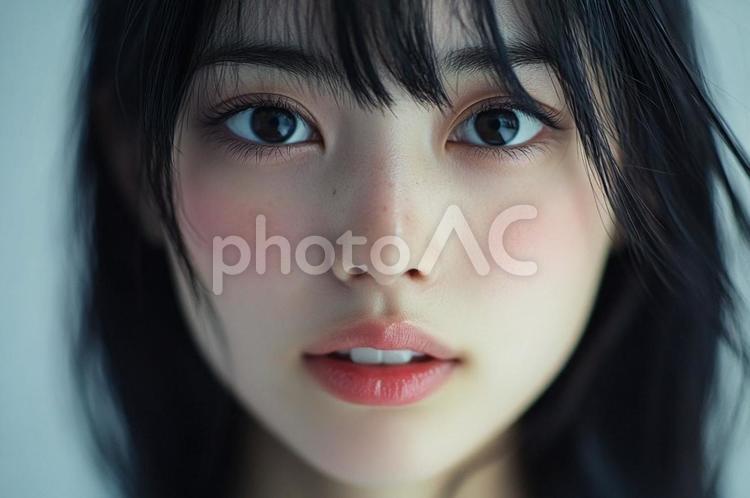 微笑みの美綺麗な黒髪日本女性 女性,美女,若いの写真素材